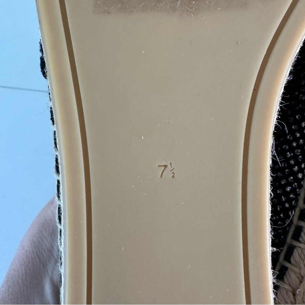 Tory Burch Everly Espadrille Embellished Royal Suede in Black SZ US 7.5 - Picture 5 of 8